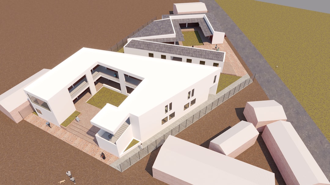 Modern proje tipi konut kompleksi dış görünüşü